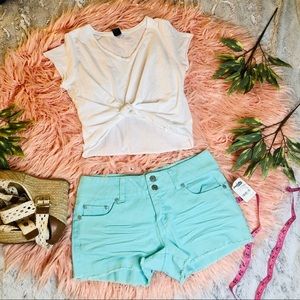 Tiffany Blue Denim Shorts 💎✨